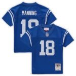 ropa NFL Preescolar Indianápolis Colts Peyton Manning Mitchell & Ness Royal Camiseta heredada retirada hombres 20DRH2089