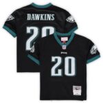 ropa NFL Preescolar Philadelphia Eagles Brian Dawkins Mitchell & Ness camiseta negra retirada Legacy hombres 20DRH1215