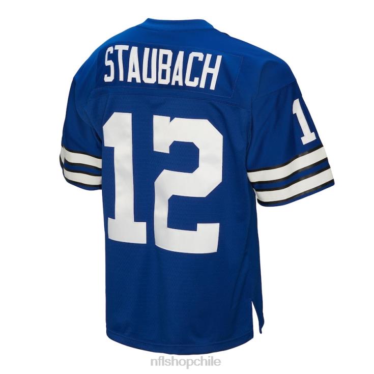 ropa NFL réplica de la camiseta de los dallas cowboys roger staubach mitchell & ness royal 1971 hombres 20DRH930 - Image 3
