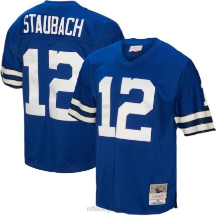 ropa NFL réplica de la camiseta de los dallas cowboys roger staubach mitchell & ness royal 1971 hombres 20DRH930