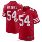 ropa NFL san francisco 49ers fred warner nike escarlata equipo jugador camiseta mujer 20DRH3050