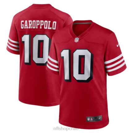 ropa NFL san francisco 49ers jimmy garoppolo camiseta de jugador de juego alternativo escarlata nike hombres 20DRH1030