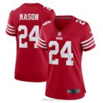 ropa NFL san francisco 49ers jordan mason nike escarlata jugador camiseta mujer 20DRH4577