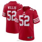 ropa NFL san francisco 49ers patrick willis nike escarlata jugador retirado camiseta del juego hombres 20DRH2263