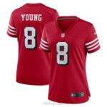 ropa NFL san francisco 49ers steve young nike escarlata juego alternativo camiseta mujer 20DRH2666