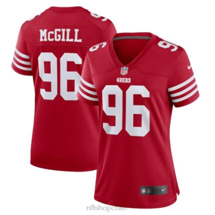ropa NFL san francisco 49ers t.y. camiseta de jugador de local mcgill nike escarlata mujer 20DRH4576