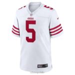 ropa NFL san francisco 49ers trey lance camiseta blanca del juego del equipo nike hombres 20DRH5356 - Image 2