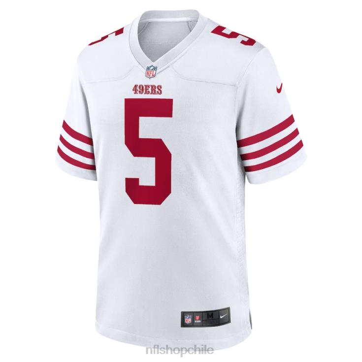 ropa NFL san francisco 49ers trey lance camiseta blanca del juego del equipo nike hombres 20DRH5356 - Image 2