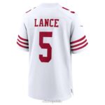 ropa NFL san francisco 49ers trey lance camiseta blanca del juego del equipo nike hombres 20DRH5356 - Image 3