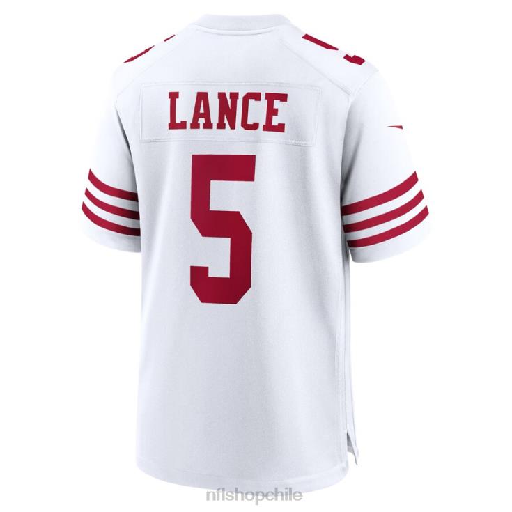 ropa NFL san francisco 49ers trey lance camiseta blanca del juego del equipo nike hombres 20DRH5356 - Image 3