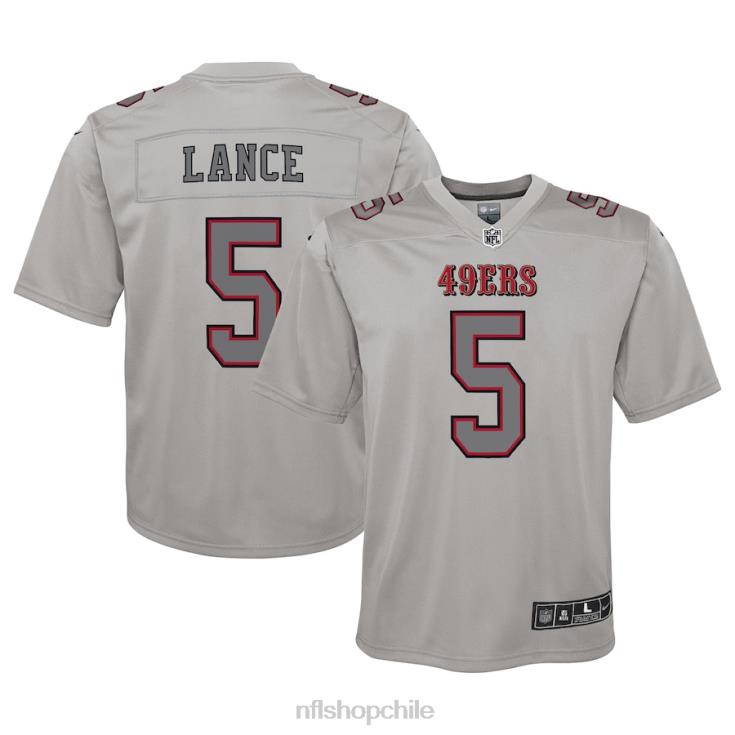ropa_nfl_san_francisco_49ers_trey_lance_camiseta_nike_gris_atmosfera_juego_juventud_20drh3090.jpg ropa NFL san francisco 49ers trey lance camiseta nike gris atmósfera juego juventud 20DRH3090 - Image 1