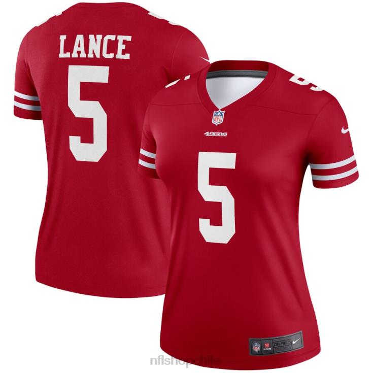 ropa NFL san francisco 49ers trey lance camiseta nike jugador leyenda escarlata mujer 20DRH2751 - Image 1