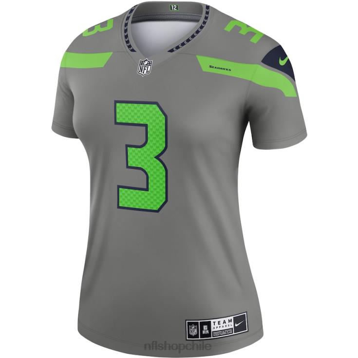 ropa NFL seattle seahawks russell wilson nike camiseta gris leyenda invertida mujer 20DRH2061 - Image 2