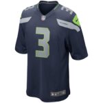 ropa NFL seattle seahawks russell wilson nike universidad azul marino jugador camiseta hombres 20DRH1615 - Image 2