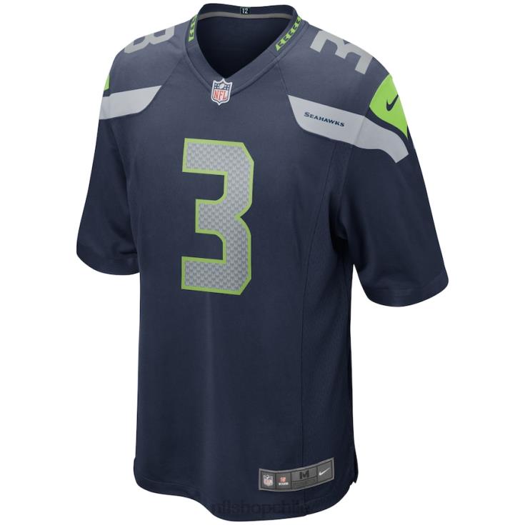 ropa NFL seattle seahawks russell wilson nike universidad azul marino jugador camiseta hombres 20DRH1615 - Image 2
