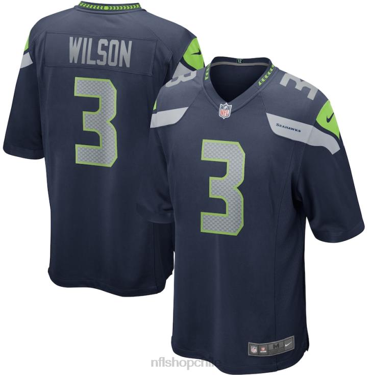 ropa NFL seattle seahawks russell wilson nike universidad azul marino jugador camiseta hombres 20DRH1615 - Image 1