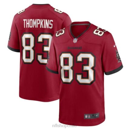 ropa NFL tampa bay buccaneers deven thompkins nike camiseta roja del jugador del juego hombres 20DRH4453
