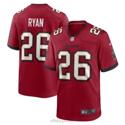 ropa NFL tampa bay buccaneers logan ryan nike camiseta roja del jugador del juego hombres 20DRH6214