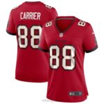 ropa NFL tampa bay buccaneers mark carrier nike juego rojo camiseta de jugador retirado mujer 20DRH6551