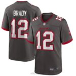 ropa NFL tampa bay buccaneers tom brady nike camiseta de juego alternativo peltre hombres 20DRH453