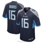 ropa NFL tennessee titans treylon burks nike azul marino jugador juego camiseta hombres 20DRH543