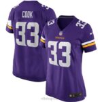 ropa NFL vikingos de minnesota dalvin cook nike camiseta de juego de jugador púrpura mujer 20DRH3049