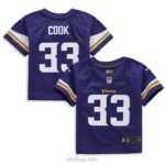 ropa NFL vikingos de minnesota dalvin cook nike camiseta de juego de jugador púrpura niños 20DRH2972