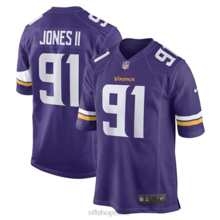 ropa NFL vikingos de minnesota patrick jones ii nike púrpura juego de equipo camiseta de jugador hombres 20DRH5998